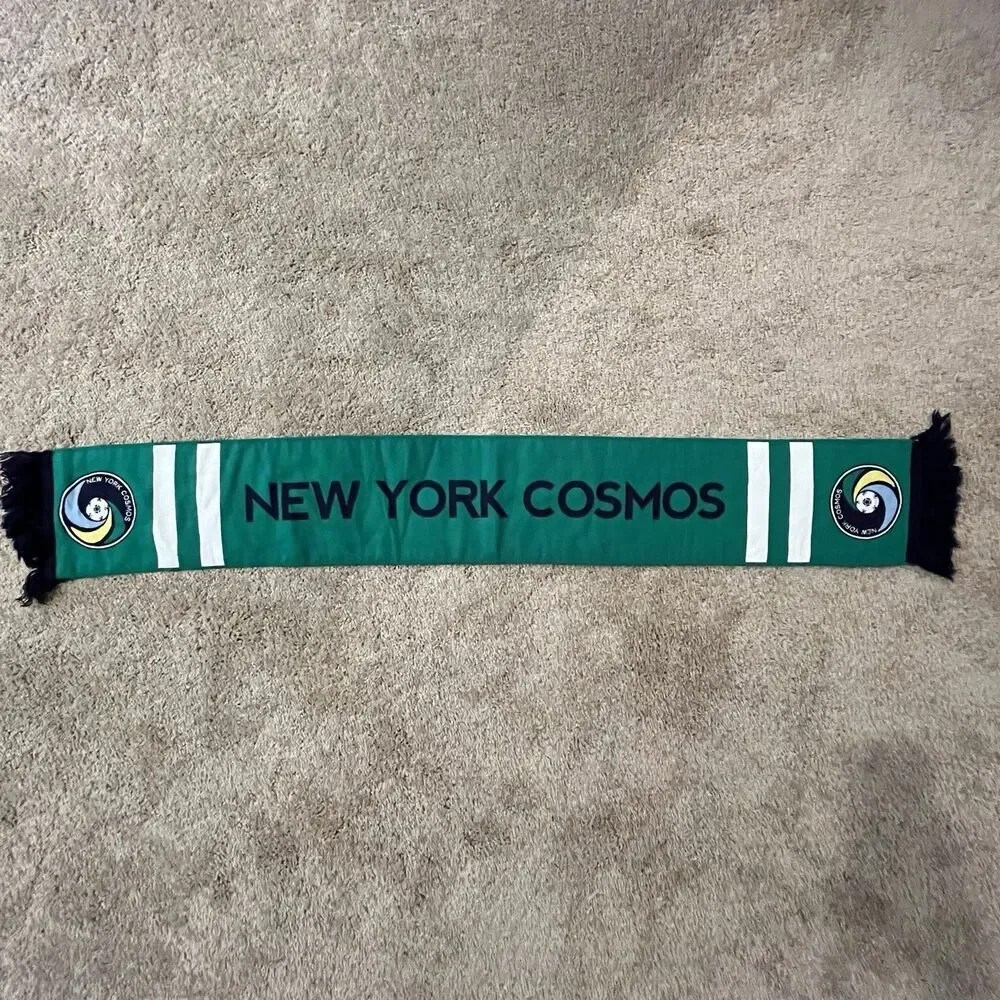 NY Cosmos Coney Island Soccer Team Vintage Green Blue Scarf